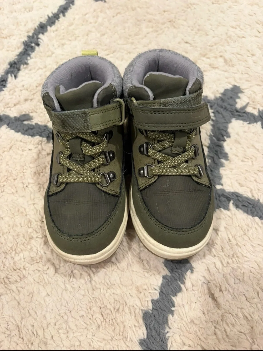 Cat & Jack Olive Green High-Top Kids Boots